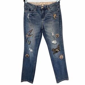 VINTAGE AMERICA BLUES APPLIQUÉD RHINESTONE BESTIE JEAN SIZE 29